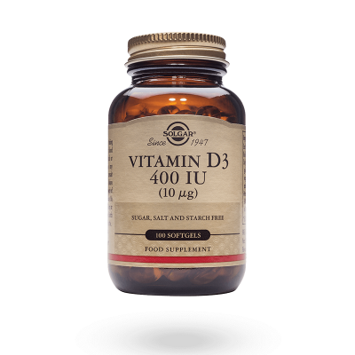 Vitamin D3 10ug (400 IU) 100 Softgels